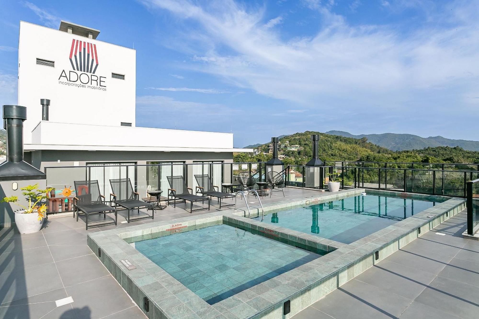 Wi-Fi 1000Mb | Piscina No Rooftop #Cha07 Apartment Florianopolis Bagian luar foto